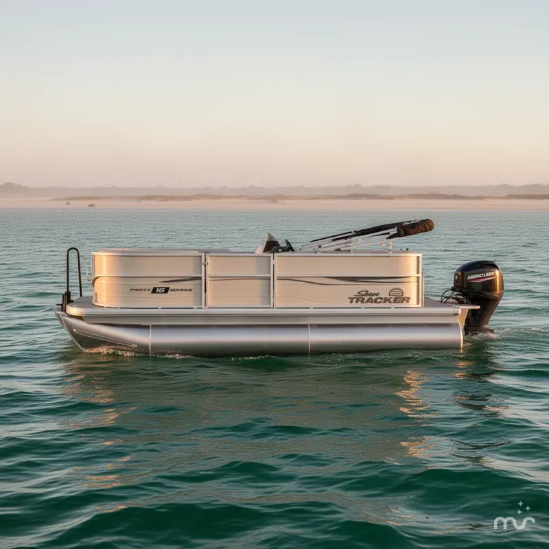 Slide: The Image of Sun Tracker Party Barge 16 DLX 2026 - 1