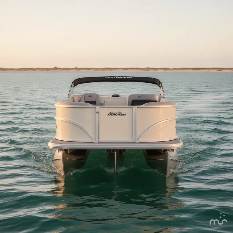 Slide: The Image of Sun Tracker Party Barge 16 DLX 2026 - 2