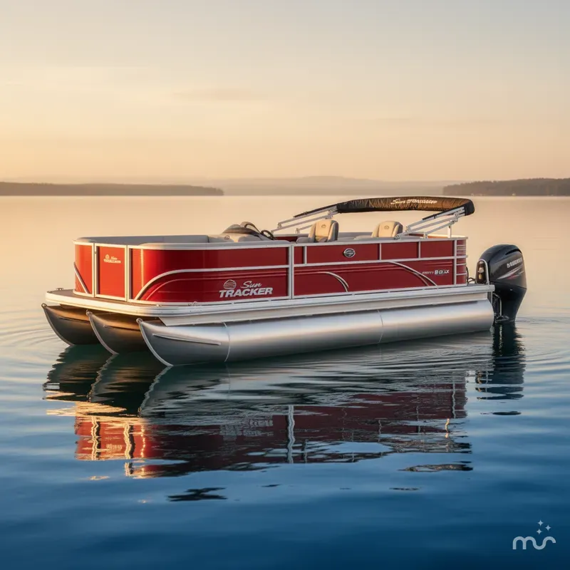 Slide: The Image of Sun Tracker Party Barge 18 DLX 2026 - 0