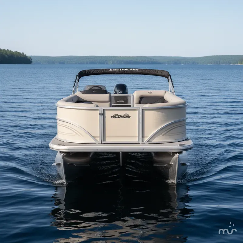 Slide: The Image of Sun Tracker Party Barge 16 DLX 2026 - 1