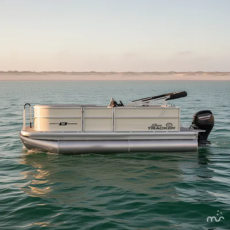 Slide: The Image of Sun Tracker Party Barge 16 DLX 2026 - 0