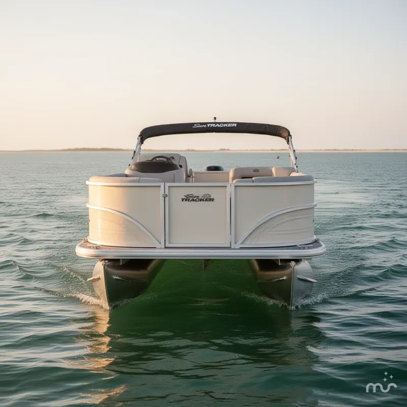 Slide: The Image of Sun Tracker Party Barge 16 DLX 2026 - 1