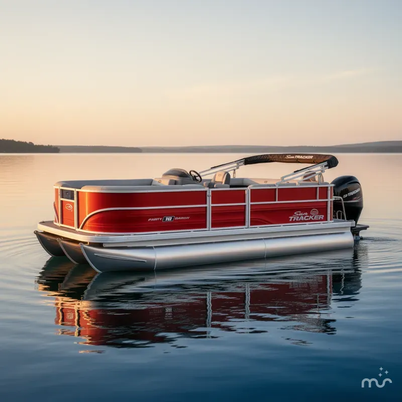 Slide: The Image of Sun Tracker Party Barge 18 DLX 2026 - 0