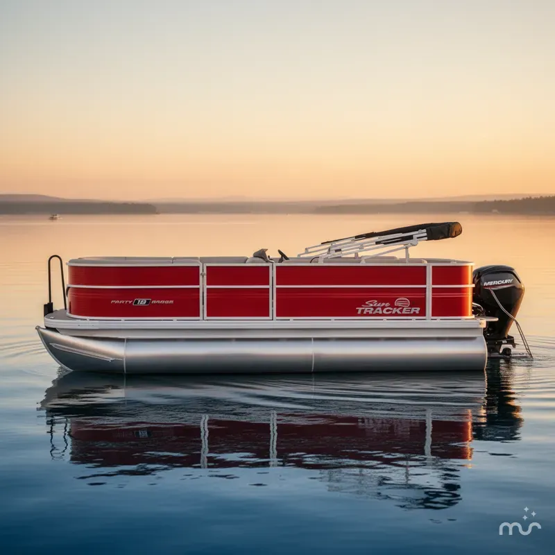 Slide: The Image of Sun Tracker Party Barge 18 DLX 2026 - 1