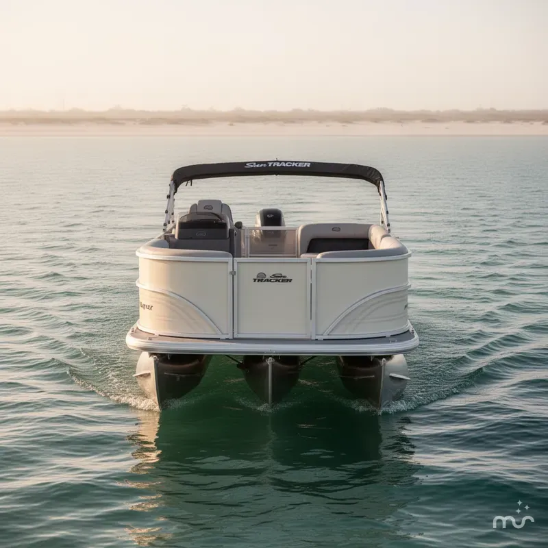 Slide: The Image of Sun Tracker Party Barge 16 DLX 2026 - 1