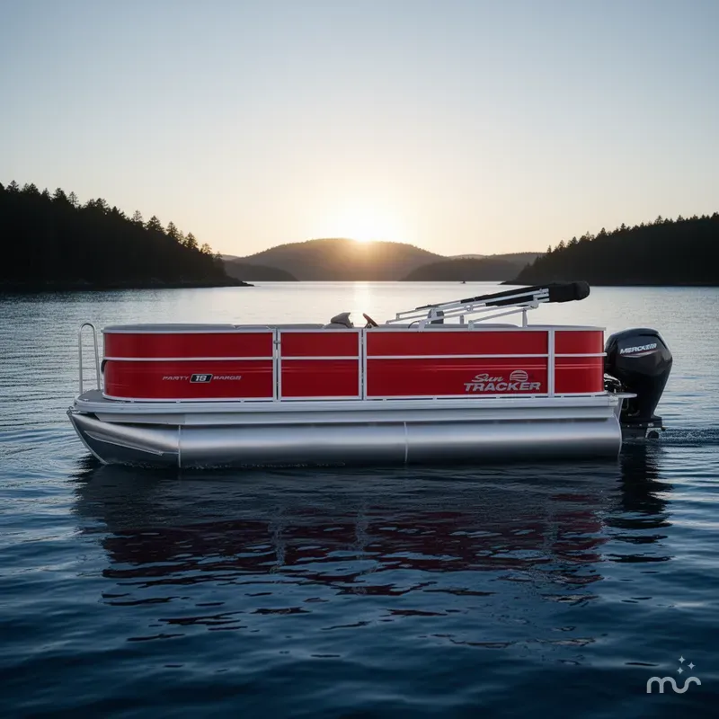 Slide: The Image of Sun Tracker Party Barge 18 DLX 2026 - 1