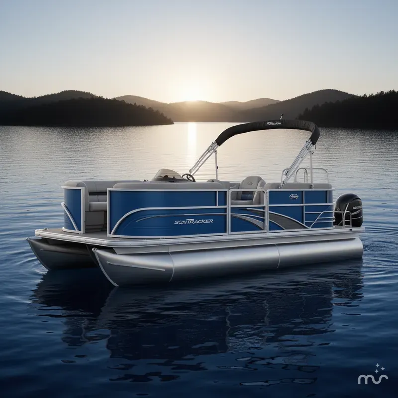 Slide: The Image of Sun Tracker Party Barge 16 DLX 2026 - 0