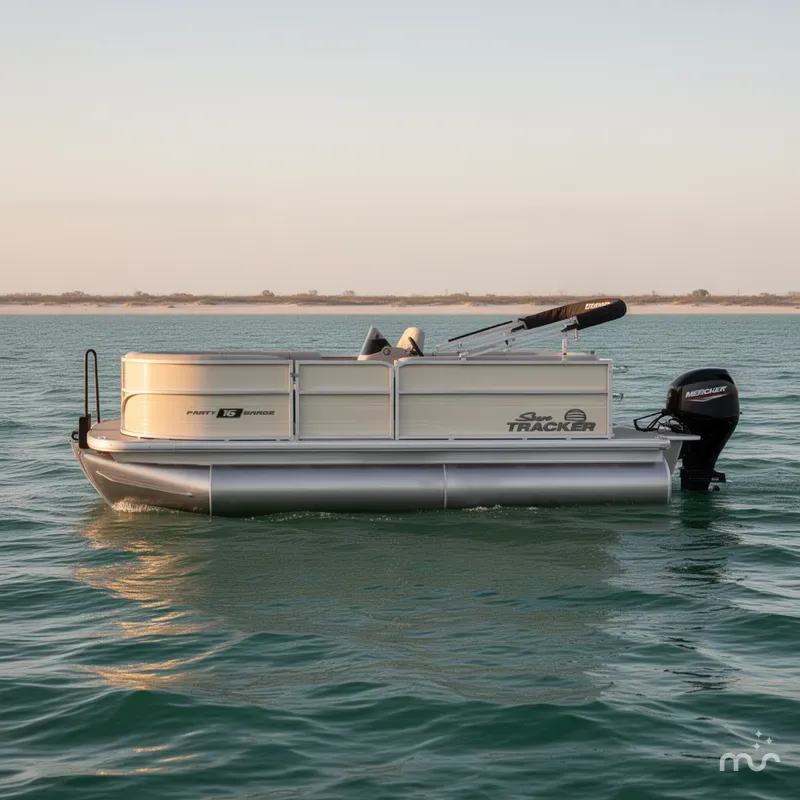 Slide: The Image of Sun Tracker Party Barge 16 DLX 2026 - 0