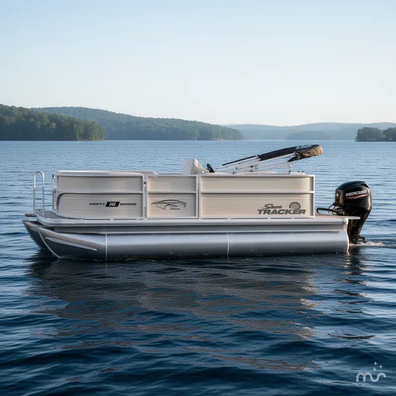 Slide: The Image of Sun Tracker Party Barge 16 DLX 2026 - 0