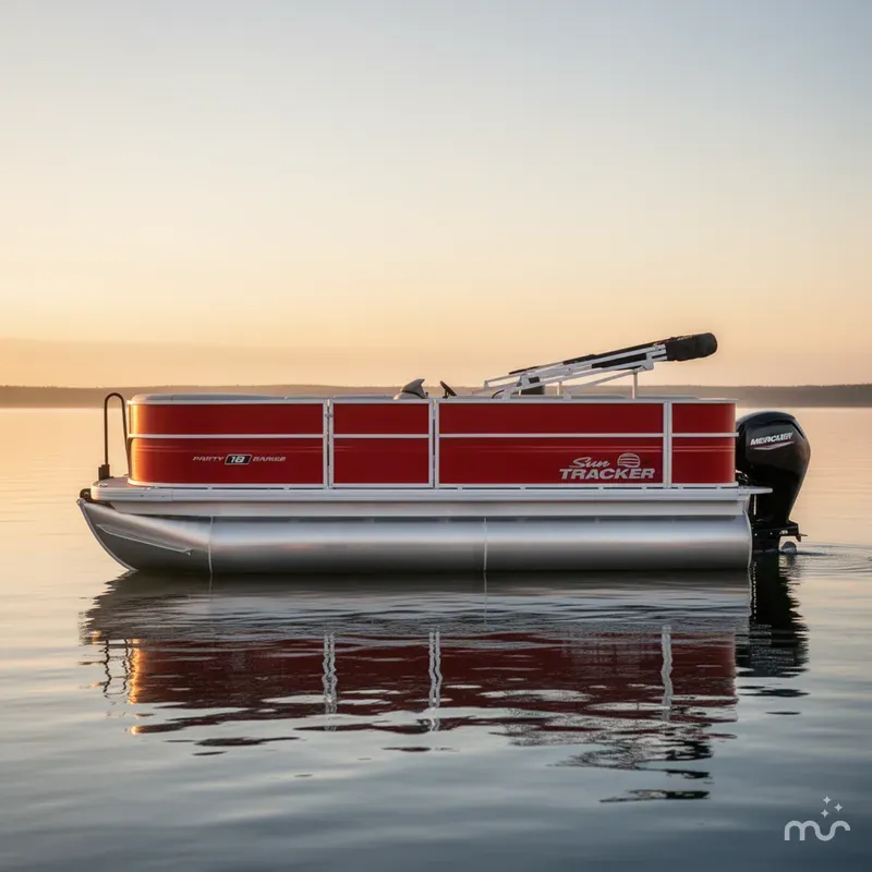 Slide: The Image of Sun Tracker Party Barge 18 DLX 2026 - 1