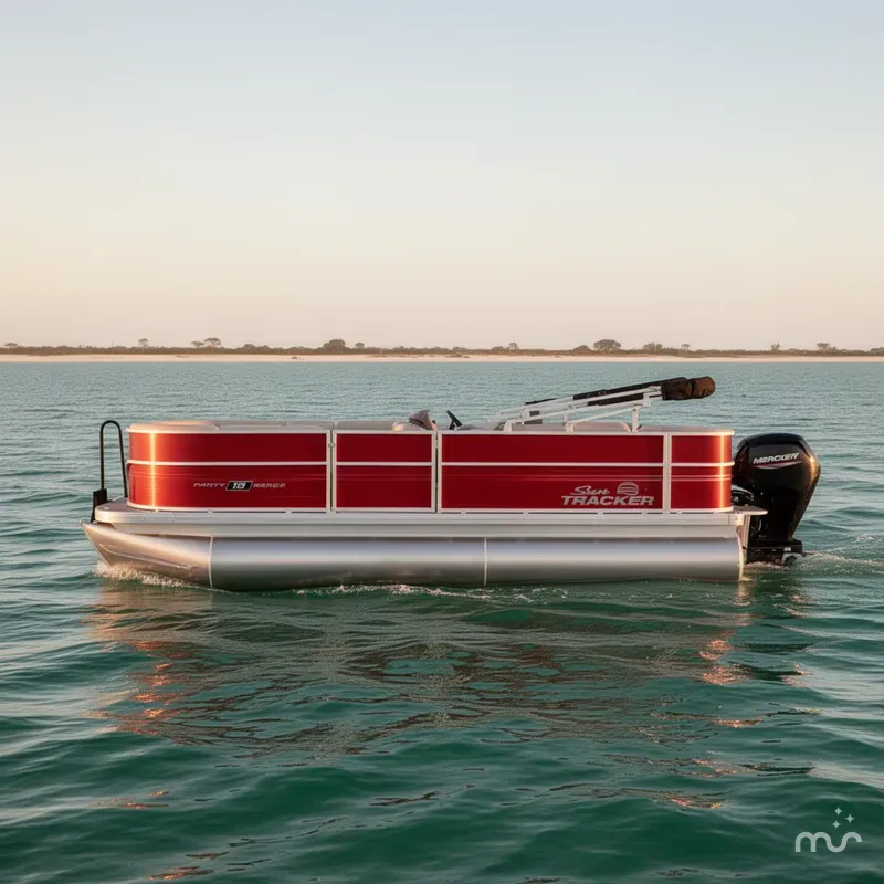 Slide: The Image of Sun Tracker Party Barge 18 DLX 2026 - 1