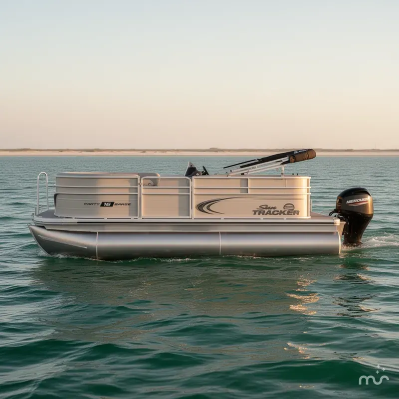 Slide: The Image of Sun Tracker Party Barge 16 DLX 2026 - 0