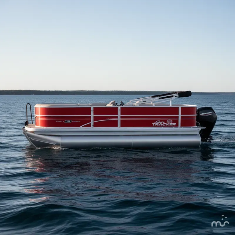 Slide: The Image of Sun Tracker Party Barge 18 DLX 2026 - 0