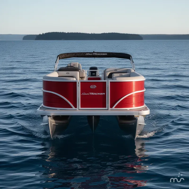 Slide: The Image of Sun Tracker Party Barge 18 DLX 2026 - 1