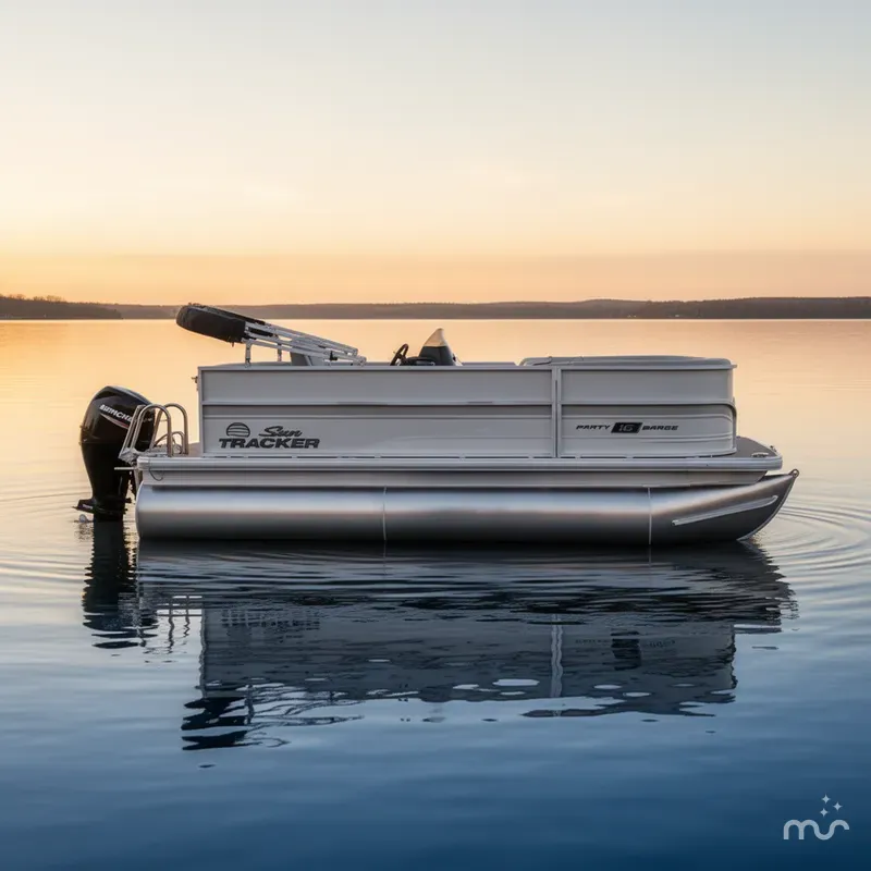 Slide: The Image of Sun Tracker Party Barge 16 DLX 2026 - 0