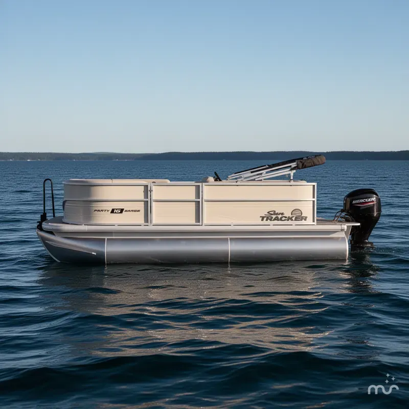 Slide: The Image of Sun Tracker Party Barge 16 DLX 2026 - 0