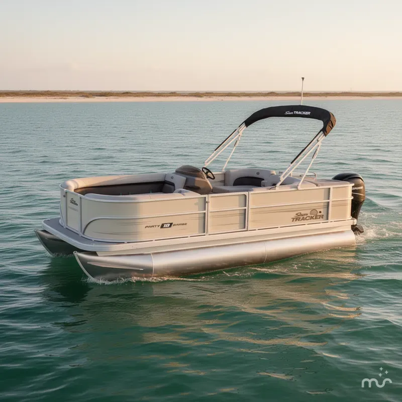 Slide: The Image of Sun Tracker Party Barge 18 DLX 2026 - 0