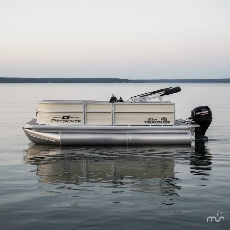 Slide: The Image of Sun Tracker Party Barge 16 DLX 2026 - 0