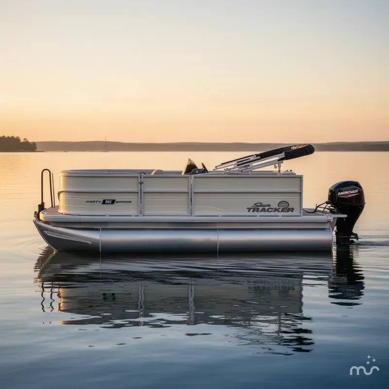 Slide: The Image of Sun Tracker Party Barge 16 DLX 2026 - 0