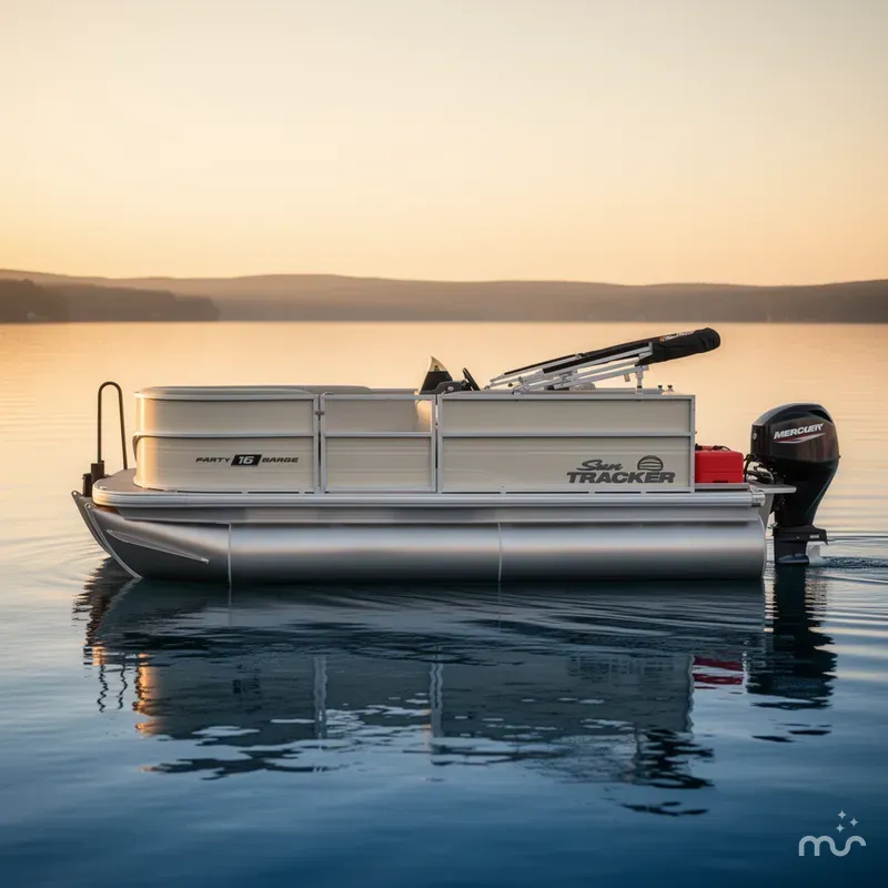 Slide: The Image of Sun Tracker Party Barge 16 DLX 2026 - 0