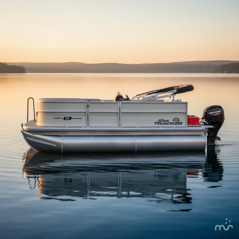 Slide: The Image of Sun Tracker Party Barge 16 DLX 2026 - 0