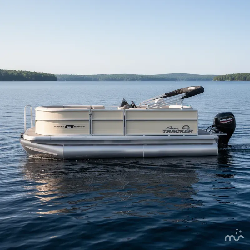 Slide: The Image of Sun Tracker Party Barge 16 DLX 2026 - 0