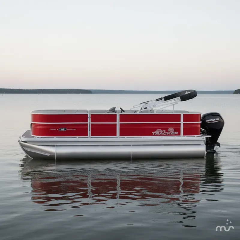 Slide: The Image of Sun Tracker Party Barge 18 DLX 2026 - 1