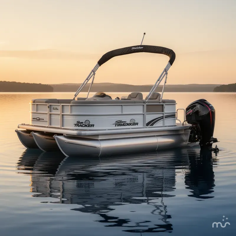 Slide: The Image of Sun Tracker Party Barge 22 DLX STORM DAMAGE DISCOUNT 2026 - 1