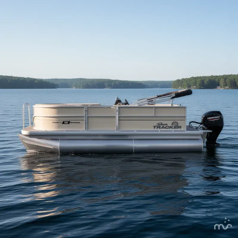 Slide: The Image of Sun Tracker Party Barge 16 DLX 2026 - 0