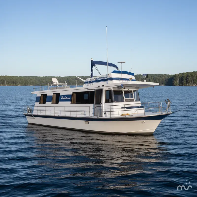 Slide: The Image of Pluckebaum Baymaster 52 X 17 Walkaround Sport Cruiser 1977 - 0