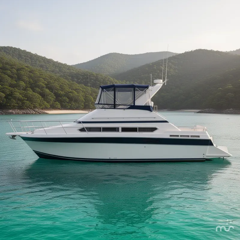Slide: The Image of Carver Yachts 380 Santego 1990 - 2