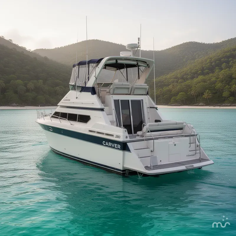 Slide: The Image of Carver Yachts 380 Santego 1990 - 3