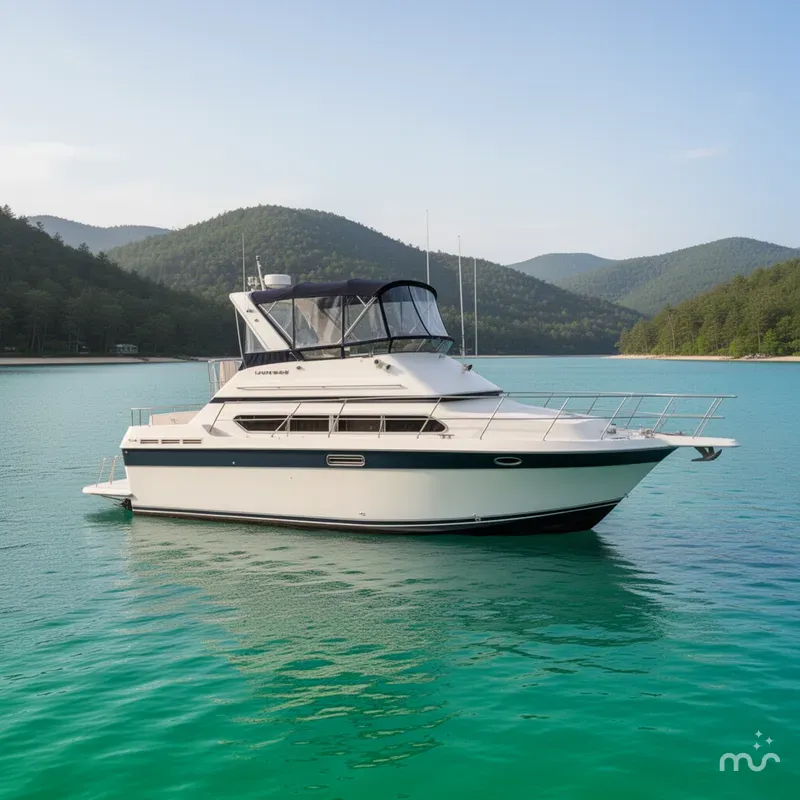 Slide: The Image of Carver Yachts 380 Santego 1990 - 4