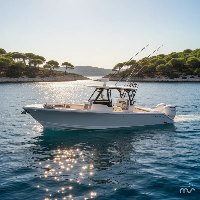 Slide: The Image of Cobia 305 Center Console 2026 - 2