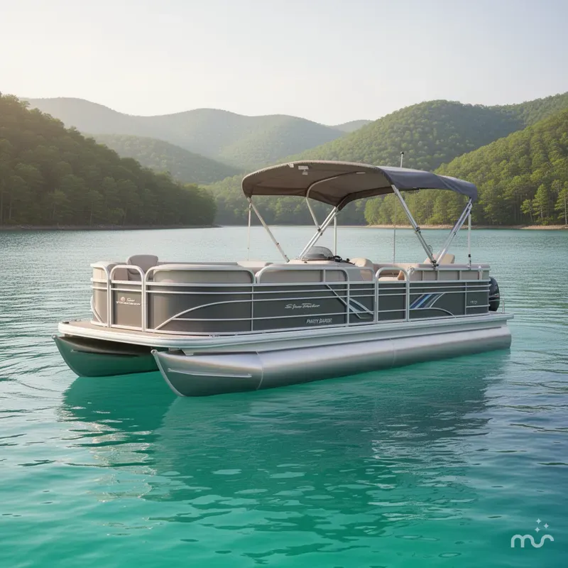 The Image of Sun Tracker Party Barge 22 RF DLX 2023 - 0