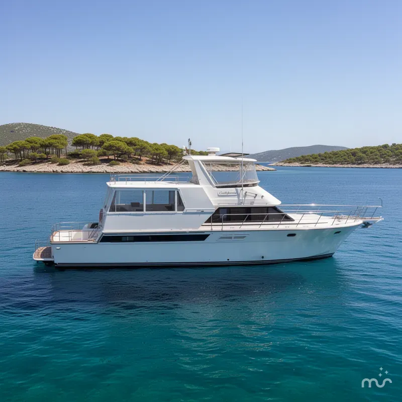 Slide: The Image of Californian 55 Cockpit Motor Yacht 1991 - 2