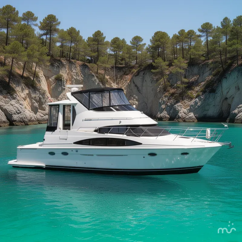 Slide: The Image of Carver Yachts 444 Cockpit Motor Yacht 2001 - 2