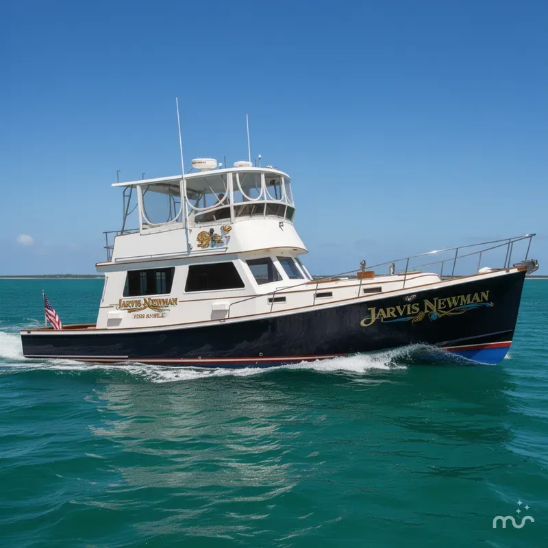 Slide: The Image of Jarvis Newman Downeast Flybridge 1987 - 0