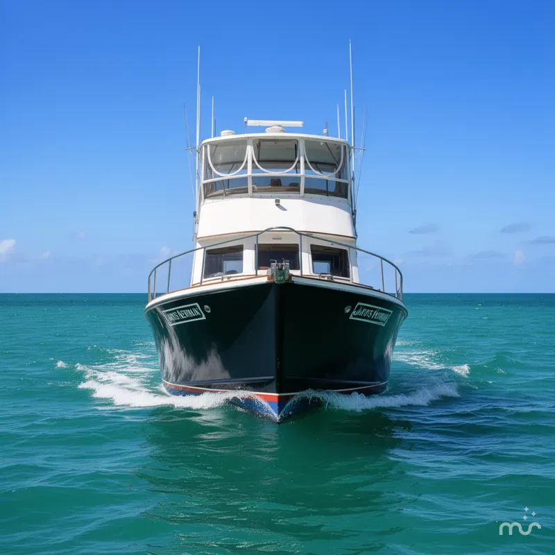 Slide: The Image of Jarvis Newman Downeast Flybridge 1987 - 2