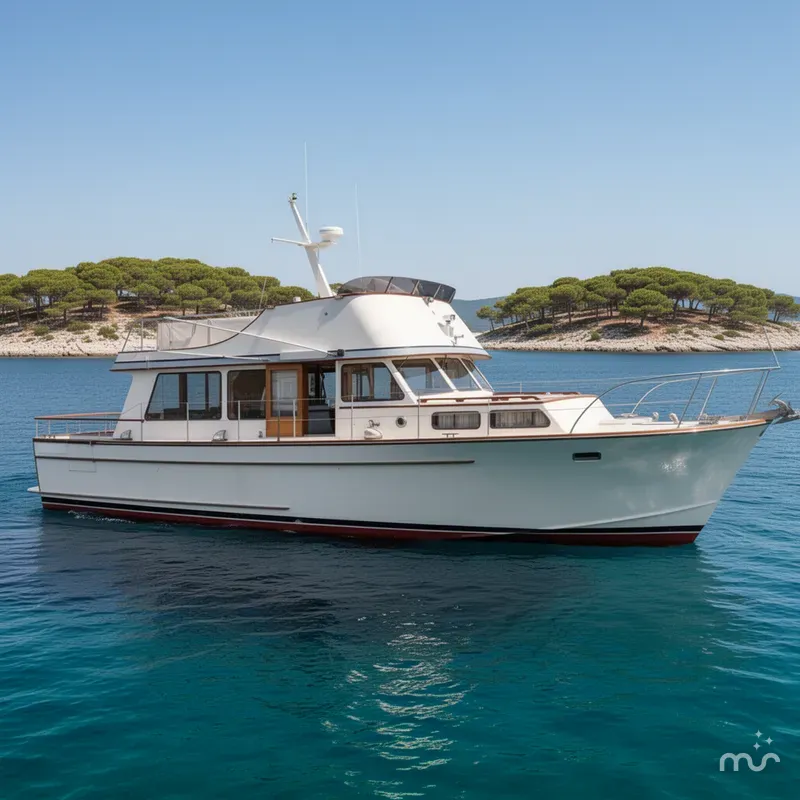 Slide: The Image of Monk 43 Flybridge Sedan 1971 - 2