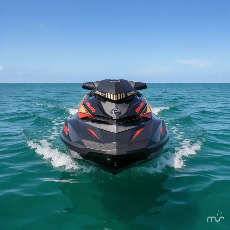 Slide: The Image of Sea-Doo RXP-X 300 Black And Lava Red 2019 - 1