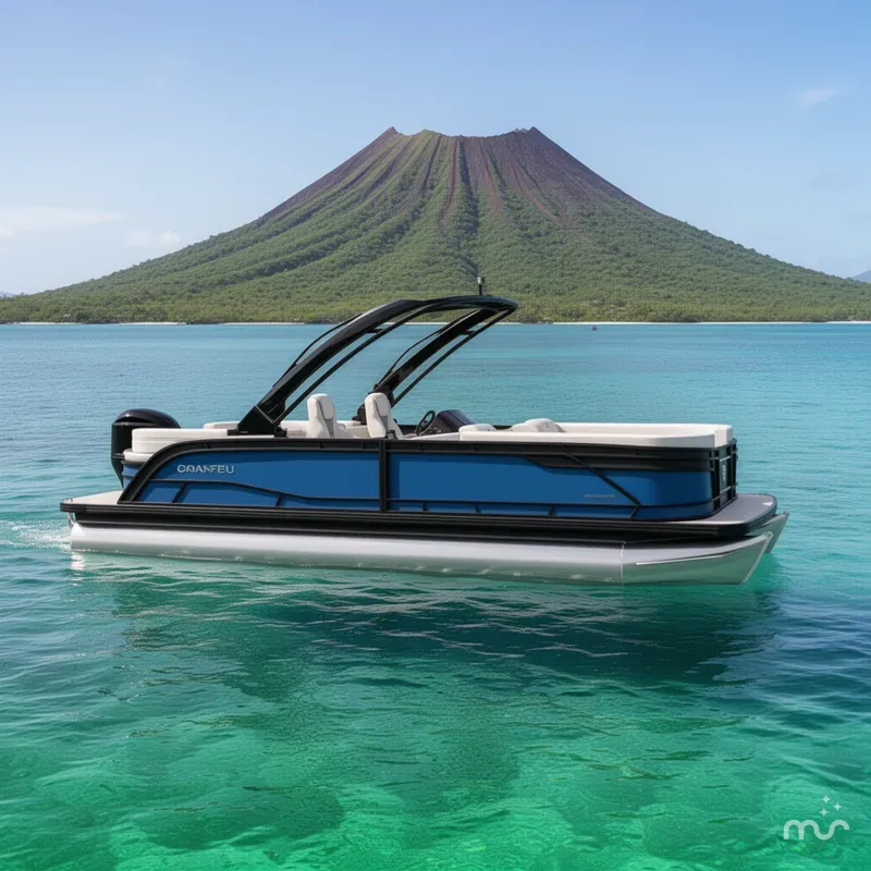 Slide: The Image of Godfrey Monaco 23' Split Bench Tritoon - 235 SBC 2026 - 2