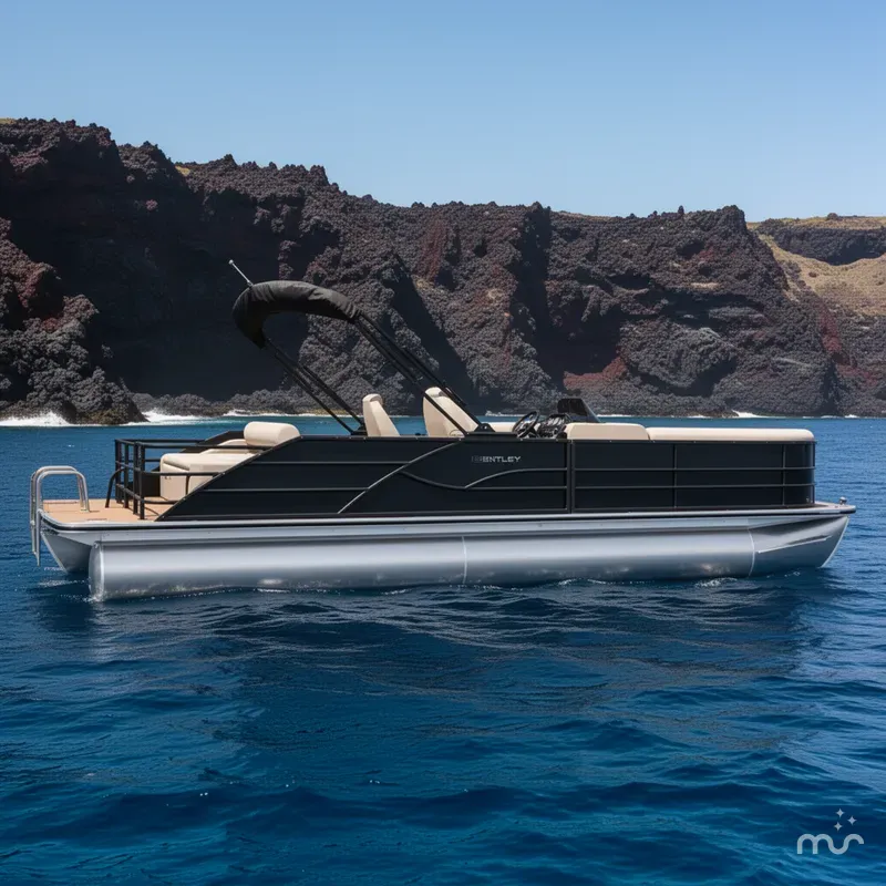 Slide: The Image of Bentley Pontoons 243 Swingback Tri-toon 2026 - 2