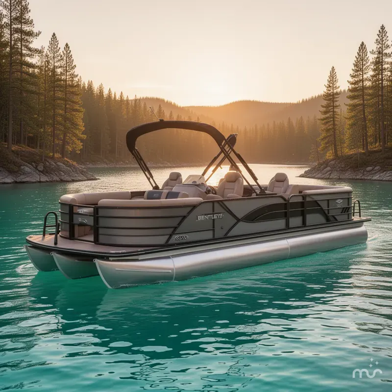 Slide: The Image of Bentley Pontoons Elite 253 Swingback Dual Captain Chairs Tri-Toon 2026 - 0