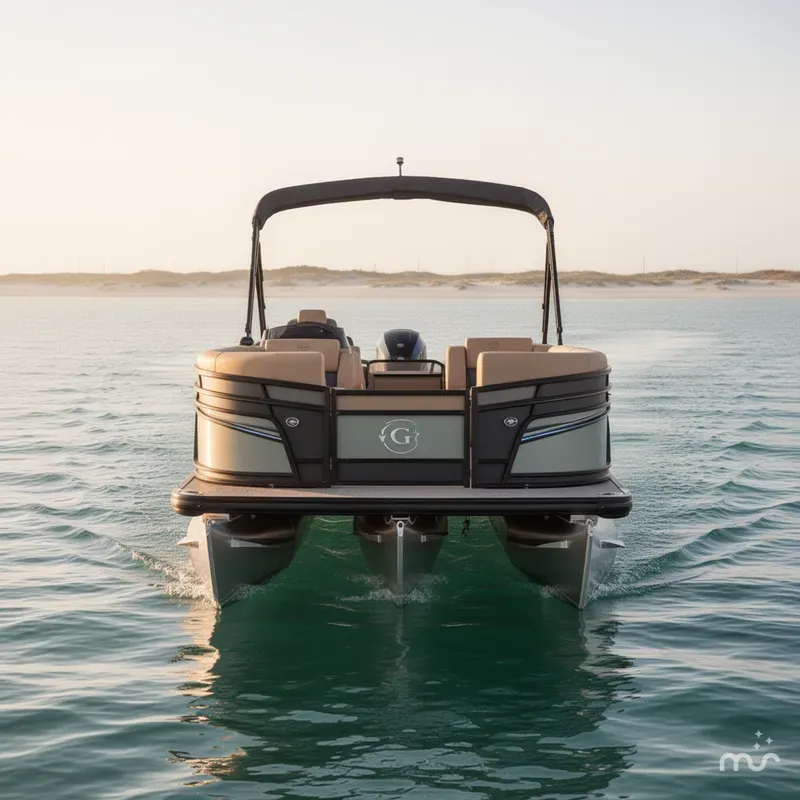 Slide: The Image of Godfrey Monaco 25' Single Flip Lounge Tritoon - 255 SFL 2026 - 1
