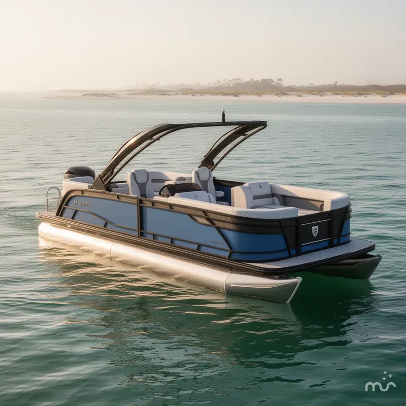 Slide: The Image of Godfrey Monaco 25' Single Flip Lounge Tritoon - 255 SFL 2026 - 2