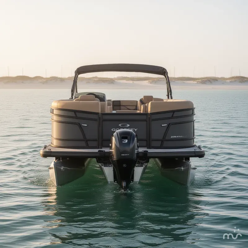 Slide: The Image of Godfrey Monaco 23' Single Flip Lounge Tritoon - 235 SFLC 2026 - 1