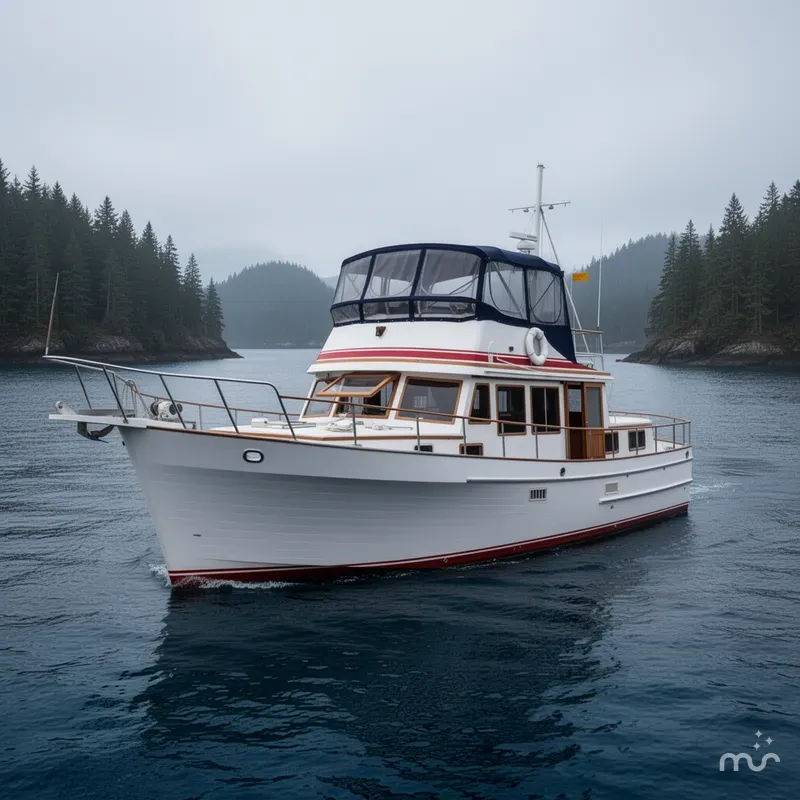 Slide: The Image of Marine Trader Tri-cabin 1986 - 2