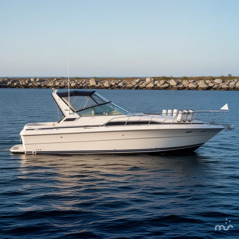 Slide: The Image of Sea Ray 340 Express Cruiser 1986 - 2