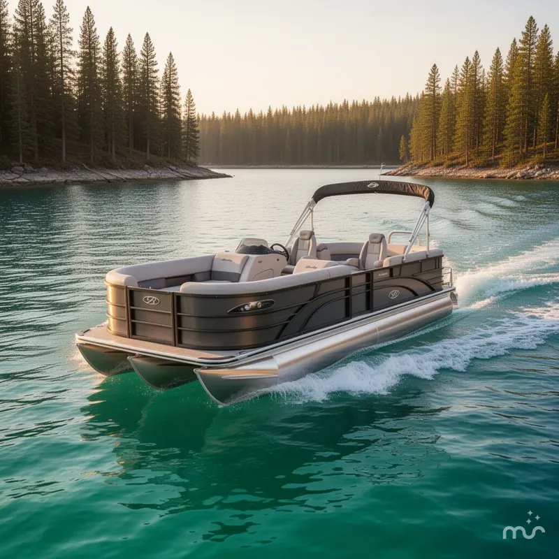 The Image of Bentley Pontoons Legacy 223 Navigator Quad Lounge Tritoon & Honda 4-Stroke EFI 2026 - 0